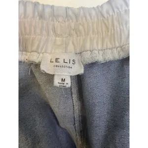 Le Lis Denim Bubble Skirt Women Medium Blue Excellent Elastic Waist Mini thumbnail 2