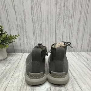 Womens Size 8 SOREL Gray Waterproof Lace-Up Faux Fur Lined Bootie EU39 UK6 thumbnail 4