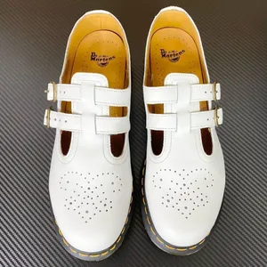 Dr. Marten’s 8065 Maryjane White Smooth Leather Double Strap Shoes Size 10 thumbnail 3