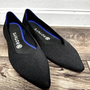 Rothy’s The Point Flat Shoes Ballet Pointed Toe Comfort Slip On Black 9.5 thumbnail 3