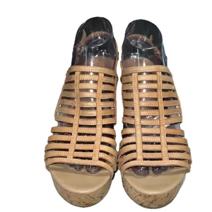 Franco Sarto Sombre Leather Wedge Sandals Cork Heel Platform Slingback Size 7.5‎ thumbnail 2