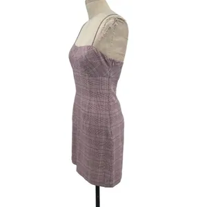Intermix Roslyn Plaid Mini Dress‎ Pink Purple Size 4 thumbnail 7