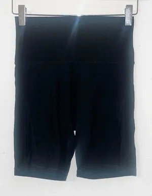 Offline by Aerie goals black high rise pull on mesh detail biker shorts thumbnail 1