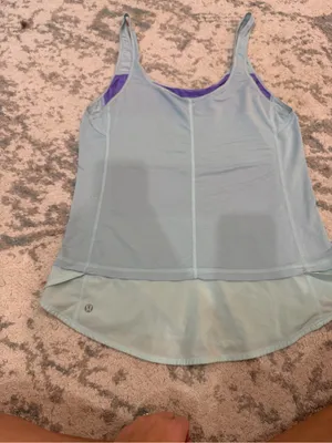 Lululemon Run Mod Moves Singlet 8/10 Y2K Aquamarine Power Purple Tank thumbnail 4