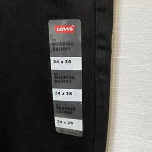 Levis 311 Shaping Skinny Jeans Womens 34x28 Black Stellar Stretch Mid Rise NEW thumbnail 6