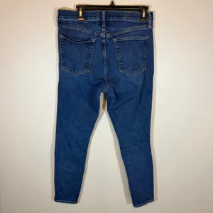 Gap True Skinny High Rise Denim Dark Wash Blue Jeans Womens 31R thumbnail 5
