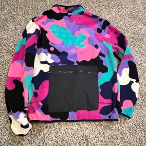 Original Fables Pink Purple Camo Quarter Zip Fleece Pullover Jacket Womens Small thumbnail 5