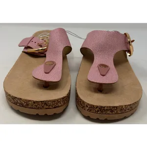 CL by Laundry Women's Pink Cork Wedge Thong Sandals Size‎ 7 1/2 thumbnail 2