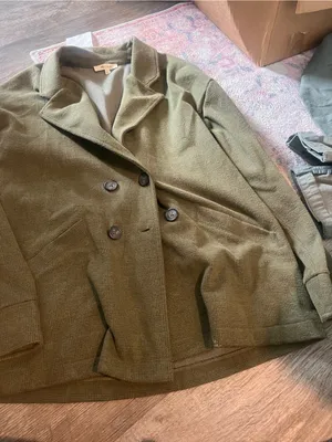 Madewell Olive Green Double-Breasted Women's Peacoat thumbnail 7