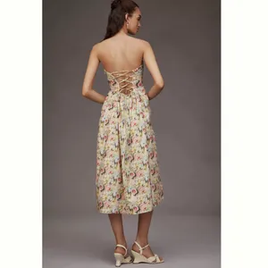 Anthropologie En Saison Cairo Strapless Midi Dress thumbnail 2