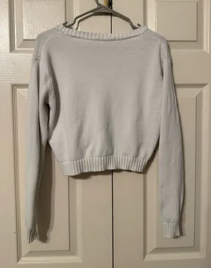 White Sweater Brandy Melville thumbnail 1
