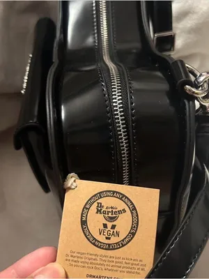 Dr. Martens NWT Vegan Bow Bag Black Goth Punk Y2K Backpack Crossbody Grunge thumbnail 9