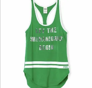 Victorias Secret PINK Bling St Patrick's Day Tank Top thumbnail 2