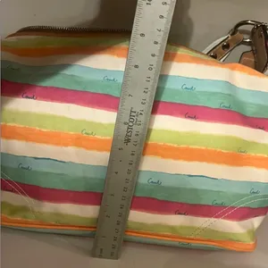 Coach Hampton vintage Colorful Striped Shoulder Bag with hand tag thumbnail 7