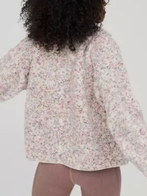 OFFLINE by Aerie Multicolor Speckled Sherpa Snap-Front Fleece Jacket, XS thumbnail 2