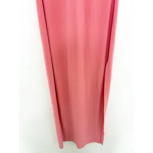 Norma Kamali Halter Turtleneck Side Slit Maxi Dress Size XS Coral Jersey Stretch thumbnail 10