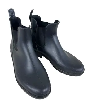 Capelli New‎ York Women Black Rubber Chelsea Boots Ankle Rain Boots Size 6 thumbnail 1
