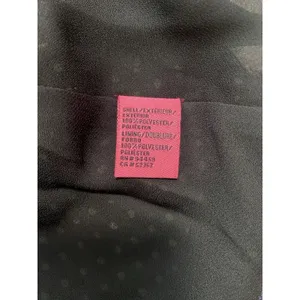 Betsey Johnson Navy Polka Dot Chiffon Puff Sleeve Tie Neck Knee Dress Size 10 thumbnail 9