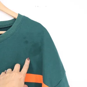 Unbranded Sweatshirt Womens XL Green Orange Striped Drop Shoulder Good thumbnail 3