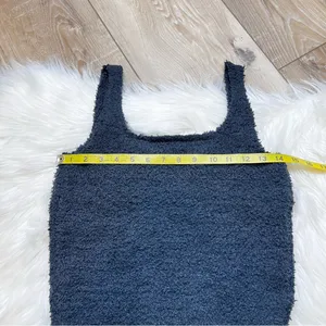 SKIMS Black Fuzzy Cozy Lounge Tank Top Onyx. Size L/XL. New Without Tags. thumbnail 7