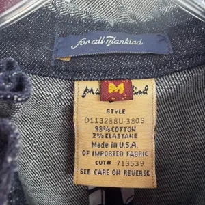 7 For All Mankind Mini Denim Dress Womens M Blue Ruffle Halter Western Preppy thumbnail 4