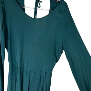 Lulus Moments That Last Hunter Green LS Cutout Jumpsuit XL thumbnail 11