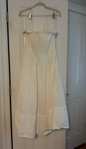 Zip Up Dress White Size L thumbnail 2
