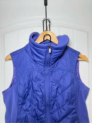 Columbia Women’s Large Purple Quilted Vest Full Zip Gorpcore Granola Girl thumbnail 3