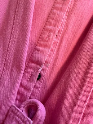 Pink denim button up romper Size L thumbnail 3
