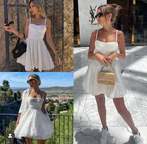 ZARA mini dress Crochet Embroidered openwork boho sundress summer thumbnail 13