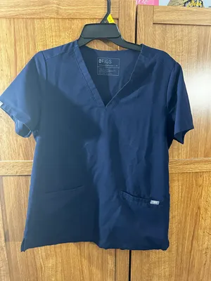 FIGS Scrub Top- Navy thumbnail 1