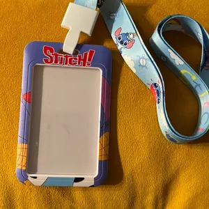 Fashion Disney Stitch Women's Name Card Case Lanyard‎ thumbnail 1