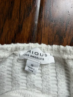 Kirious Boho white off the shoulder crop top thumbnail 5