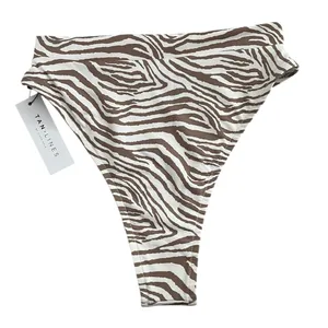 Tan + Lines Sivan Ayla Zebra Como Bottoms Bikini Swim Women’s Size Small NWT thumbnail 2