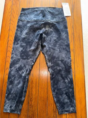 Lululemon Align High Rise 25” Diamond Dye Pitch Grey Graphite Grey Size 14 NWT thumbnail 3