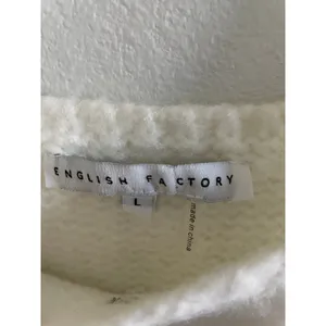 English Factory Polka Dot Knit Sweater Tank Cream with Black Sleeveless Large thumbnail 3