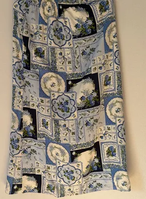 Abercrombie & Fitch Blue and White Patchwork Maxi Skirt thumbnail 1