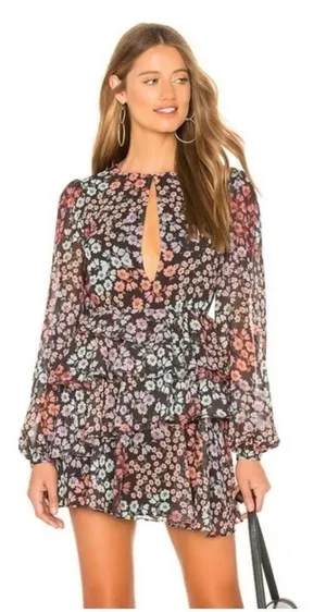 Lovers + Friends Carter Floral Mini Dress Women's Size M‎ Garden Party thumbnail 1