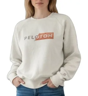 Peloton Cream Crewneck Sweatshirt Women's Size M Cozy Athleisure thumbnail 1