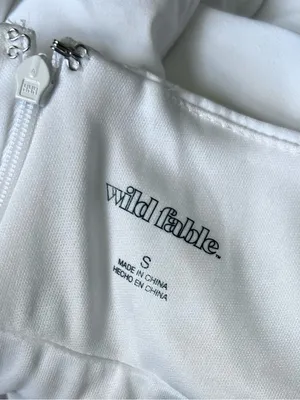 NWOT Wild Fable White Halter Neck Bubble Mini Dress Size Small thumbnail 3