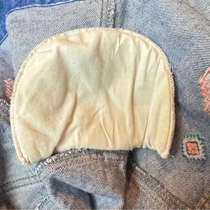 Vintage Cropped Embroidered Denim Jacket Southwestern‎ Boho Medium thumbnail 10