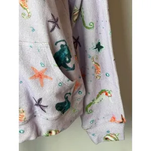 Hill House The Allie Zip Up Sweatshirt Women XS Purple Sea Creatures Hooded‎ thumbnail 10