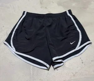 Nike Women's Black Shorts with White large thumbnail 1