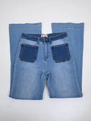 PTCL Ethical Clothing Women's 29 Two Tone Flare Jean thumbnail 4
