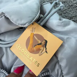 Blogilates Mini Backpack Blue Haze NWT Pillow Soft Bungee 7 Pocket Target thumbnail 5