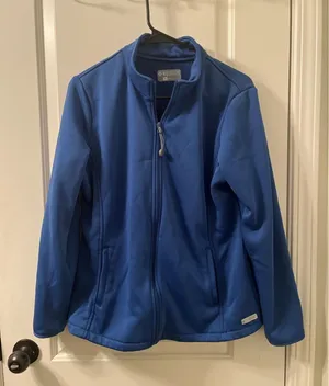 MED COUTURE Women's Athletic Zip Up Track Jacket Coat Blue Size Medium thumbnail 1