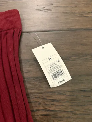 New With Tags A New Day Burgundy Rib Knit Sweater Skirt Sz M thumbnail 5