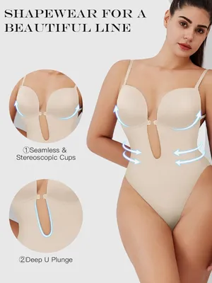 Decorus Shapewear Backless Bodysuit Plunge: Low back Shaper thumbnail 10