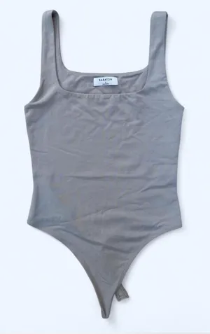 FLAWED Aritzia Babaton gray Bodysuit original contour pursue classic basic thumbnail 1