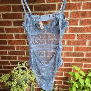 Victoria’s Secret lace blue bodysuit L thumbnail 4